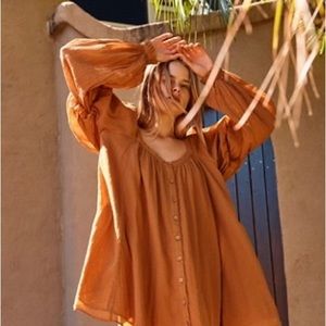 Free People Rust Tunic Top